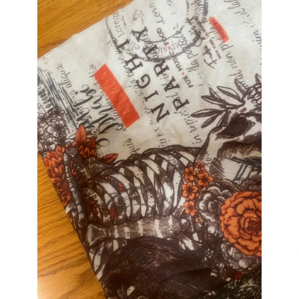 Halloween Party Skeleton Pillow Covers Set of 2 Vintage Gothic Linen Decor 17x17
